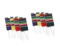 Amosfun 8piezas Funda De Botella De Vino para Fiesta De Cinco De Mayo Decoración Diseño De Serape Mexicano Poncho para Botellas De Cerveza Accesorios De