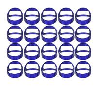 Amosfun Abridor de Botellas de Acero Inoxidable en Anillo Azul, 20 Piezas, Abrebotellas para Cerveza y Refrescos, Herramienta para Fiestas y Discotecas, Accesorio Manos Libres