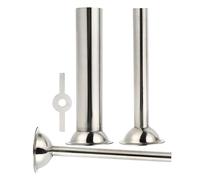 Amosfun Accesorios para Máquina Picadora de Carne de Acero Inoxidable 420, Embudo para Salchichas 14/19/25 Mm, Juego 3 Piezas Soporte, para Picadora Doméstica de 55 Mm, Herramienta