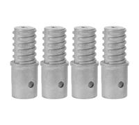 Amosfun Adaptador Metálico Roscado 19 MM para Mango de Escoba Kit 4 Piezas Conector para Poste Telescópico Accesorio de Extensión para Limpieza Doméstica y Profesional