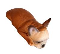 Amosfun Adorno De Bulldog Cachorro Linfático Cara De Vapor Juguetes Figurilla Conejito Juguete De Cocina Criatura Mascotas Llavero Animales del Zodiaco Bulldogs El Plastico Brown