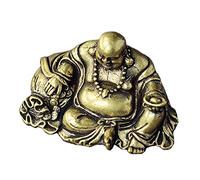 Amosfun Adorno de Maitreya de Buda de Latón Estatua de Latón Decoración de Escritorio para Hogar y Oficina Adorno de Buda Maitreya