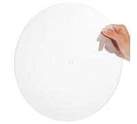 Amosfun Alfombrilla para Plato Giratorio de Acrílico Transparente 12 Pulgadas 3 Mm, Almohadilla Antideslizante para Tocadiscos, Accesorios para Discos de Vinilo, Mejora Fidelidad Sonora