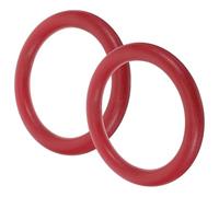 Amosfun Anillas de Gimnasia ABS Rojas 2 Piezas para Dominadas, 100kg | Superficie Antideslizante Texturizada, Uso en Techo o Barra, para Interior, Exterior y Ejercicios de Cuerpo