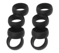 Amosfun Anillos Deportivos de Silicona 8 Piezas Color Aleatorio para Hombre Diseño Simple, Flexible y Seguro Piel, Ideales para Actividades Deportivas y Fitness