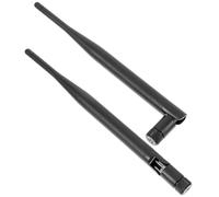 Amosfun Antena WiFi Omnidireccional 2.4/5.8 GHz, 5 Dbi Alta Ganancia, SMA Plástico, 2 Unidades para Router y Pc, Mejora Señal y Estabilidad Red Inalámbrica Gprs