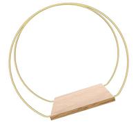 Amosfun Aro Floral Metálico Dorado para Centro de Mesa DIY, Decoración de Bodas, Guirnalda Artesanal sin Lazo, Suministros para Escritorio, Soporte Estable para Fiestas y Eventos
