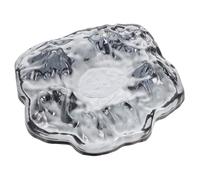 Amosfun Ashtray Crystal Glass Windproof Mountain Iceberg Decorative Bar Patio Cigar Holder For Indoor Outdoor Tabletop Use