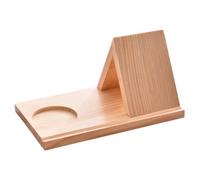 Amosfun Atril Multifunción Triangular Portátil de Madera Natural, Soporte para Libros y Móvil, Estantería de Sobremesa Compacta y Ligera, Soporte para Libros V-shaped Adecuado para