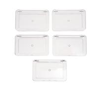 Amosfun Bandejas Transparentes para Sombras de Ojos y Colorete, Estuche Rectangular de Plástico para Maquillaje 5 Piezas, Caja Compacta Organizadora para Uso Doméstico y Viaje