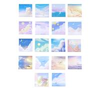 Amosfun Blocs de Notas Adhesivas Creativas DIY Diseño de Estrellas, 18 Piezas (6 Estilos Mixtos), Papel Suave, Portátil para Oficina, Escuela y Hogar, Material Escolar y Papelería