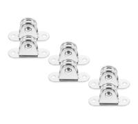 Amosfun Bloque de Polea Tipo U de Acero Inoxidable 6 Piezas Rodamientos de Bolas Rueda de Polea Metálica para Elevación y Manipulación de Cargas para Bricolaje y Montaje Techo o Pared