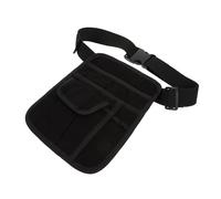 Amosfun Bolsa de cintura del portátil para servidor debilucho mesero señoras cinturón de bolsillo pequeña bolsa de cinturón pequeña bolsa de utilidad lienzo Black