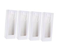 Amosfun Bolsas De De Vino 4 Pcs Kraft con Ventana para Bodas Banquetes Fiestas Capacidad Razonable