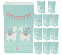 Amosfun Bolsas De Papel Kraft Para Dulces Con DiseñO De Alpaca 8.27X4.72X3.15 Pulgadas Bolsas De Estraza EcolóGicas Para Fiestas CumpleañOs Baby Shower
