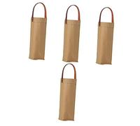 Amosfun Bolsas De Papel Kraft para Vino Lavables Reutilizables para Guardar Botellas De Vino Tinto Portátiles Vintage 4 Unidades