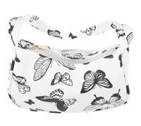 Amosfun Bolso Bandolera Vintage para Mujer, Bolso de Hombro Pequeño de Nylon con Diseño de Motivo de Alas, Ligero y Resistente, Adecuado para Compras, Viajes y Uso Diario, Bolsa