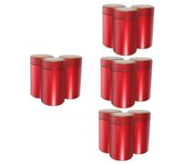 Amosfun Bote Rojo 12 Piezas Lata De Metal Tarros De Cocina Tapa Frasco De Alimentos Lata Amarilla Redonda Para Café Favor Contenedores De Granos De Café Botes Rojo