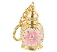 Amosfun Botella de Perfume Recargable de 3ml Diseño Mini, Material de Aleación de Zinc y Vidrio, Fácil de Transportar para Viajes y Fragancias