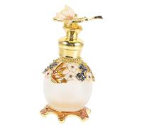 Amosfun Botella de Perfume Vacía con Diseño de Mariposas Frasco Decorativo de Aceite Esencial Oriental Recargable y Vintage para Decoración y