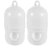 Amosfun Botella Dispensadora de Agua para Palomas 2piezas de Plástico Blanco Capacidad 1l y Suministro de Agua Conveniente para Aves Domésticas y Palomas