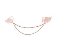Amosfun Broche de Ala de Ángel Dorado para Cuello de Camisa, Clip de Aleación Ligero y Duradero, Accesorio Unisex para Decoración de Ropa y Bufandas, Broche para Escote y Traje