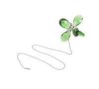 Amosfun Cadena Colgante de Cristal para Ventilador de Techo con Diseño Floral Verde Adorno Decorativo para Dormitorio y Salón Mango Resistente para Tirador de Luz