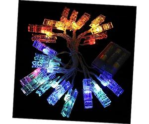 Amosfun Cadena De Luces Clip Para Fotos Led De Metros Luces Coloridas Para Decoración De Pared y Fotos Interiores