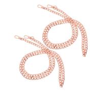 Amosfun Cadena para Bolso de Hombro de Metal Rosa Dorado, 2 Piezas para Bricolaje, Correa Reemplazo Bolso Axila y Clutch, Accesorio Durable para Fabricación de Carteras
