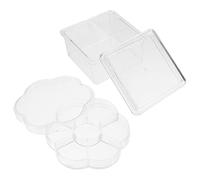 Amosfun Caja De Almacenamiento De Acrílico Transparente Escritorio Joyas y Pendientes