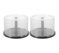 Amosfun Caja De Almacenamiento Para Cd Y Dvd Cubo De Almacenamiento Con Tapa Contenedor De Plástico Transparente 2 Unidades 5.94X11.18X5.59In Para Escritorio Y Estantería
