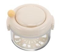 Amosfun Caja de Almacenamiento y Espejo Incorporado con Diseño de 3, Compartimentos Separados para Retenedores y Protectores Nocturnos de Plástico Beige para Uso Diario y Viajes