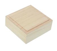 Amosfun Caja De Madera Cuadrada Para Joyas Organizador De Anillos y Pulseras Resistente Para