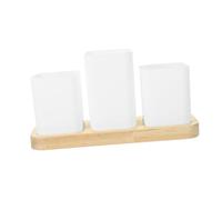 Amosfun Caja para Utensilios Multifunción Compartimentos, Organizador de Cubiertos de Encimera, Material Plástico Resistente, Diseño de Tres Secciones, Hogar y Cocina, Soporte