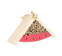 Amosfun Casa De Insectos Pintada De Madera para Casa De Abejas para Jardín o Huerto Diseño Decorativo De Cabaña Al Aire