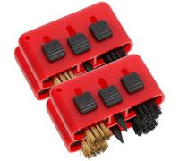 Amosfun Cepillo de Limpieza de Palos de Golf 4 Piezas, Cepillo de Cabeza Esférica Cerdas de Cobre, Herramienta Ligera y Portátil para Limpiar Ranuras y Bolas, Accesorio Color Aleatorio