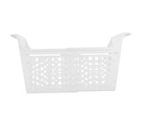 Amosfun Cesta Ajustable para Congelador Pequeño de Plástico Blanco | Cesta de Almacenamiento para Cocina, Contenedores de Congeladores Horizontales, Organizadores de Congeladores Horizontales,