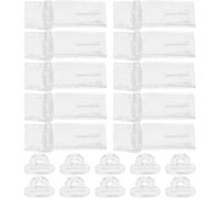 Amosfun Cierres Transparentes de Acrílico para Joyero, Pestillos Pequeños de 25x55 Mm, Juego de 20 Piezas para Cajas, Accesorios de Gabinete Resistentes y Fáciles de Instalar