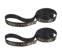 Amosfun Cinta de Graduación Clase de 2026 de Poliéster Negro, 2 Rollos de 10 Yardas (9 M), Cinta para Manualidades, Decoración de Ramos y Envoltura de Regalos para Temporada de