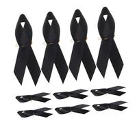 Amosfun Cintas Funerarias Negras con Imperdibles, Pines Conmemorativos para Funerales, Lazos de Satén Reutilizables, 50 Piezas para Ceremonias Funerarias y Día del Recuerdo