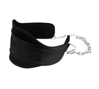 Amosfun Cinturón de Levantamiento de Pesas para Ejercicios Cadena de Nailon Negro, Cinturón de Resistencia Ajustable para Entrenamiento de Fuerza y Tonificación Muscular