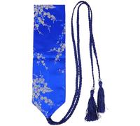 Amosfun Cinturones de kimono OBI para mujer, estilo japonés, bordados, cinturón de cintura con borla para accesorios de bata Yukata, rojo, Zafiro, 68X9.5CM