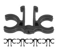 Amosfun Clip para Bastón de Trekking Hebilla Rápida para Organizar Múltiples Bastones 5 Piezas Negro de PVC en Actividades al Aire Libre