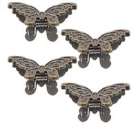 Amosfun Clips Metálicos Pequeños de Aleación de Zinc en Color Verde Bronce, Pack de 4 Unidades para Clips de Diario, Carpetas y Organización de Papelería, Ideales para Despacho y Archivo