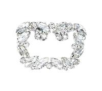 Amosfun - Clips para Zapatos de Boda con Hebilla de Cristal para Zapatos de Novia, Accesorios para Mujer (Plata)