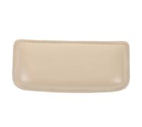 Amosfun Cojines de las apoyo interior para enfriamiento universal arrodillado automotor reposapié codera de coche Almohadilla cojín de coche cuero pu Beige