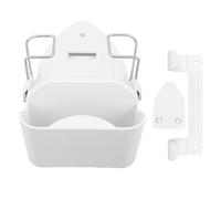 Amosfun Colgador de Plancha y Tabla de Planchar para Pared, Soporte Resistente de Hierro y Plástico con Ganchos Prácticos para Cuarto de Lavado y Baño, Fácil Instalación y Ahorro