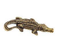 Amosfun Colgante de Llavero de Latón Diseño de Cocodrilo Envejecido, Adorno Retro para Bricolaje, Accesorio Único para Decoración de Bolso y Manualidades (1 Pieza)