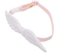 Amosfun Collar Ajustable para Gatos y Animales Pequeños Alas Decorativas, Hecho de Algodón Poliéster, Adecuado para Fiestas de Cumpleaños y Halloween