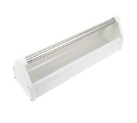 Amosfun Comedero para Pájaros en Forma de Jaula de Plástico Acero Inoxidable Ligero y Antisalpicaduras para Parques y Campos Blanco